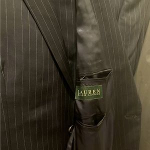 Ralph Lauren Black Striped suite jacket and striped pant combo 40R  34/32